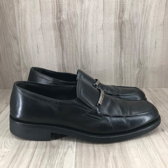 Hugo Boss Loafers Mens 11 Black Leather Slip On Shoes main image 10
